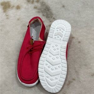 Red Casual Canvas Shoes